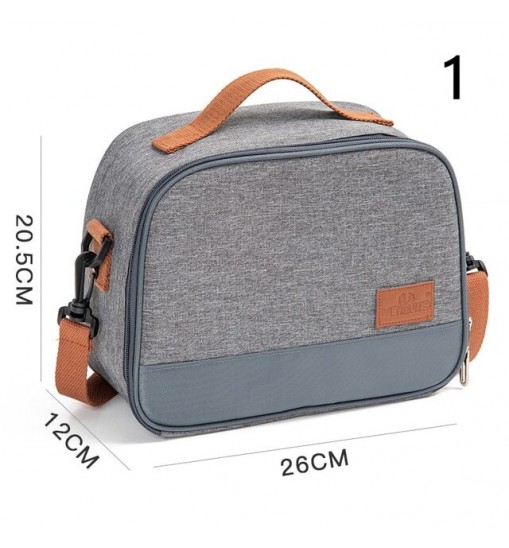 Color: 2 - Insulation bento lunch box bag men grey aluminum foil refrigeration Chinese food camping picnic women lunchbox bags