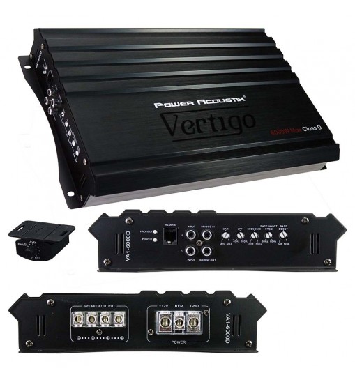 Power Acoustik Vertigo Series Monoblock Amplifier 6000W Max