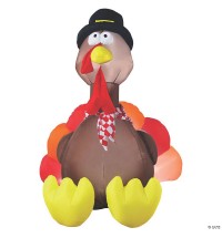 Airblown turkey w lights 6'