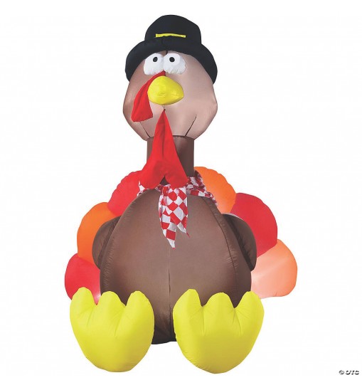 Airblown turkey w lights 6'