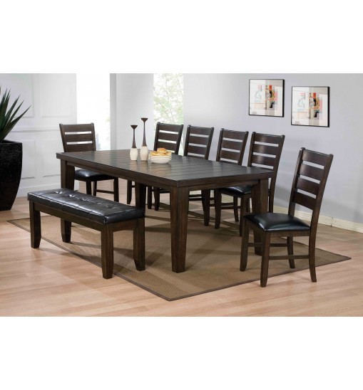 42" X 48-66" Espresso Dining Table