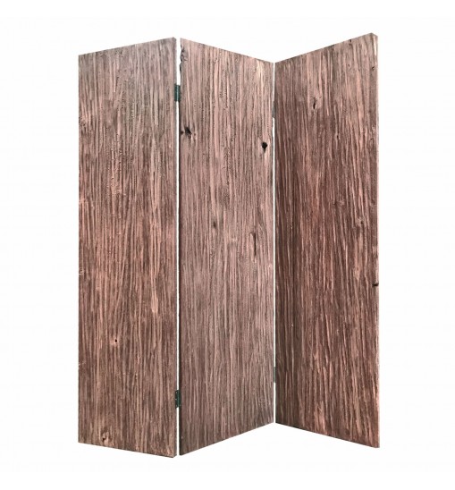 53 X 2 X 71 X 72 Brown Wood Woodland - 3 Panel Screen