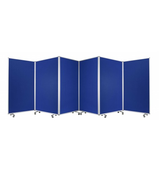 106 X 1 X 71 Blue Metal And Fabric - Screen