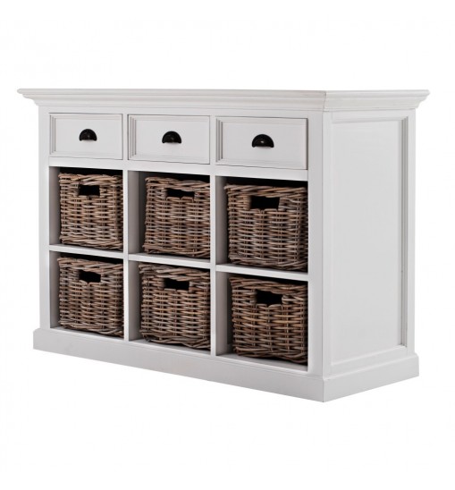 Modern Farmhouse Buffet Server With Basket Set