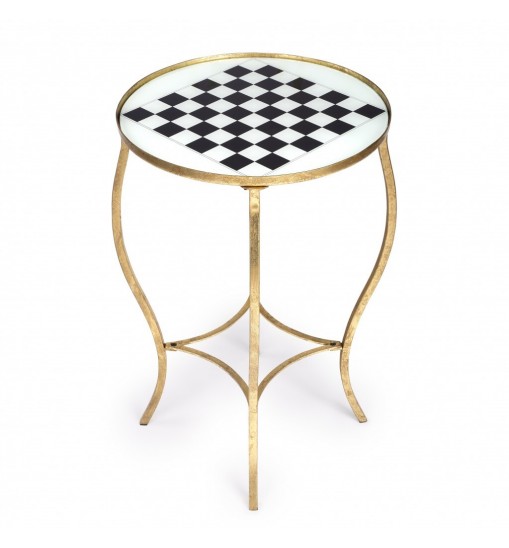 Antique Gold Black And White Game Table