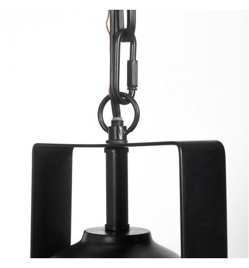 Industrial Black Metal Hanging Pendant Light