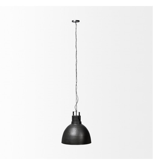 Hammered Gray Metal Pendant Hanging Light