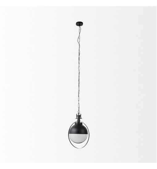 Black Metal Sphere Pendant Hanging Light