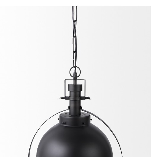 Black Metal Sphere Pendant Hanging Light