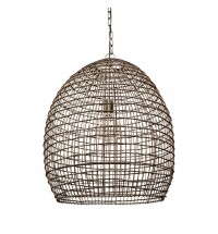 Metallic Woven Hanging Pendant Light