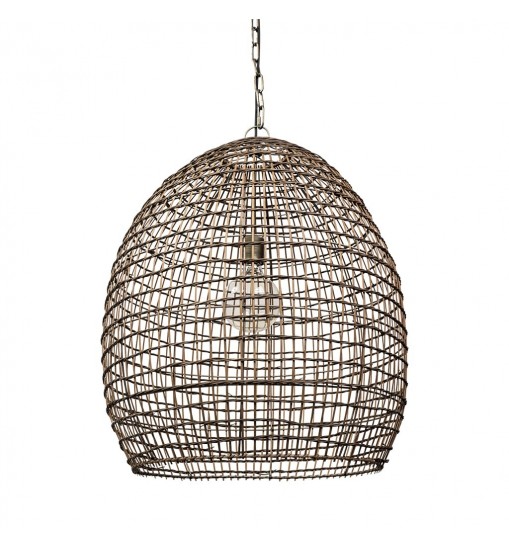 Metallic Woven Hanging Pendant Light