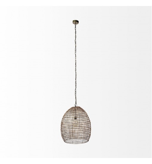 Metallic Woven Hanging Pendant Light