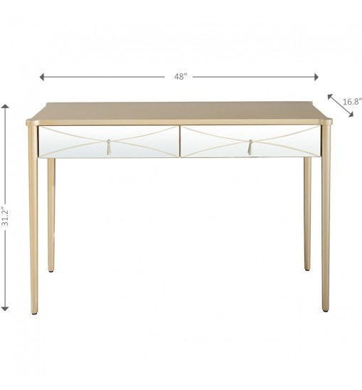 Champagne Finish Console Table