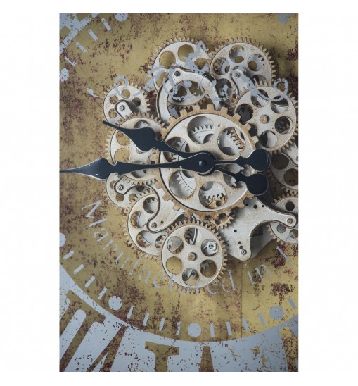 Silver And Gold Antique Style Square Wall Clock