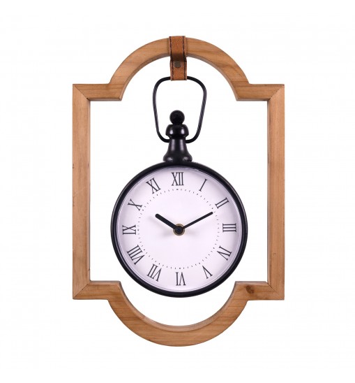 Wooden Frame Hanging Wall Clock