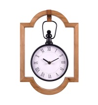 Wooden Frame Hanging Wall Clock