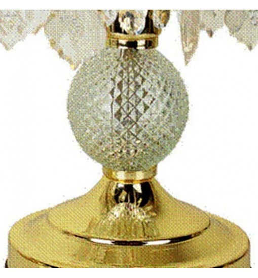 Vintage Gold Glass Chandelier Table Lamp