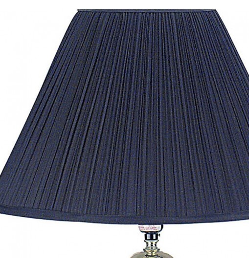 27" Black Ceramic Bedside Table Lamp With Black Shade