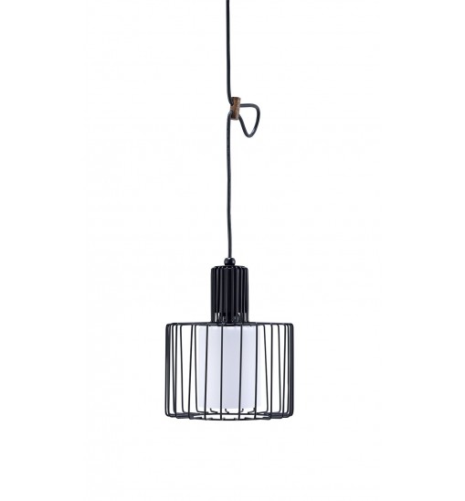 Black Metal Cage Hanging Light