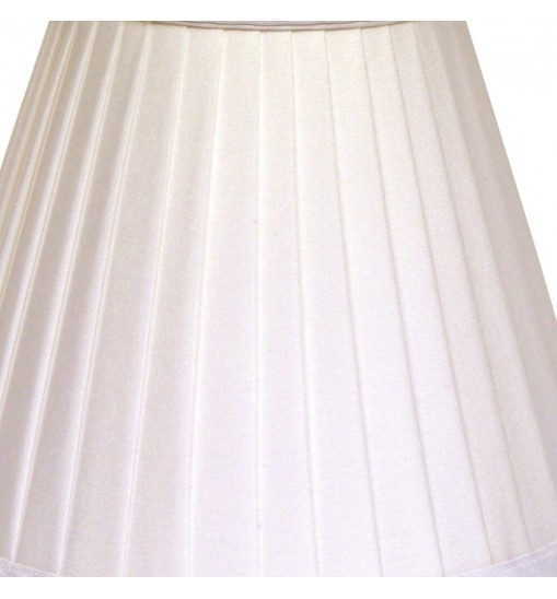 5" White Set of 6 Slanted Pleat Chandelier Silk Lampshades