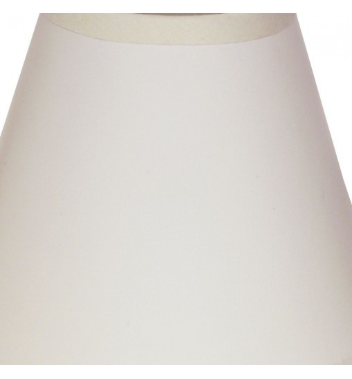 4" Gloss White with White  Set of 6 Chandelier Parchment Lampshades