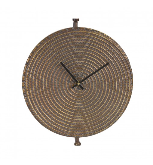 2" Circle Bronzemetal Analog Wall Clock