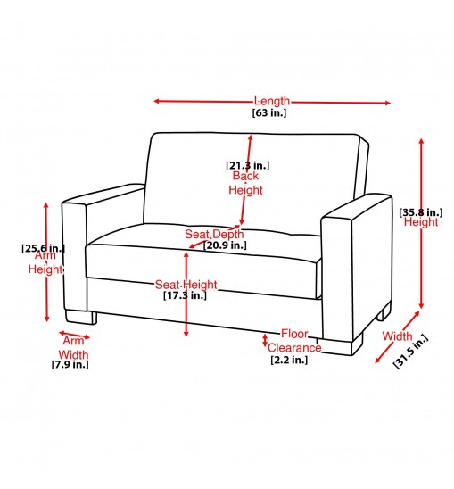 63" Blue Silver Microfiber Futon Convertible Sleeper Love Seat With Storage And Toss Pillows