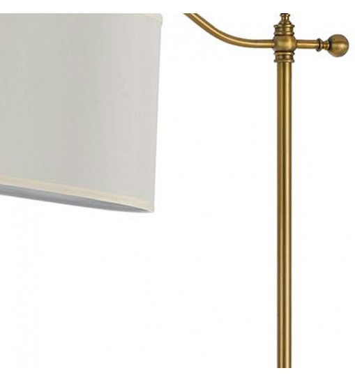 63" Bronze Adjustable Traditional Shaped Floor Lamp With White Square Shade