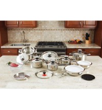 28pc 12-Element High-Quality, Heavy-Gauge Stainless Steel Cookware Set