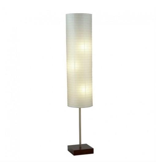 Modern Asian Style Floor Lamp with White Rice Paper Shade