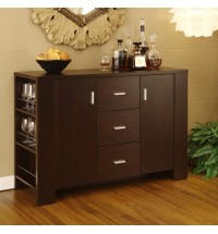 Modern Dining Buffet Sideboard Server in Cappuccino Finish