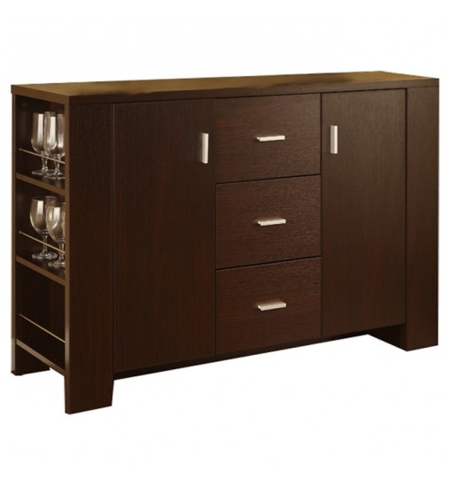 Modern Dining Buffet Sideboard Server in Cappuccino Finish