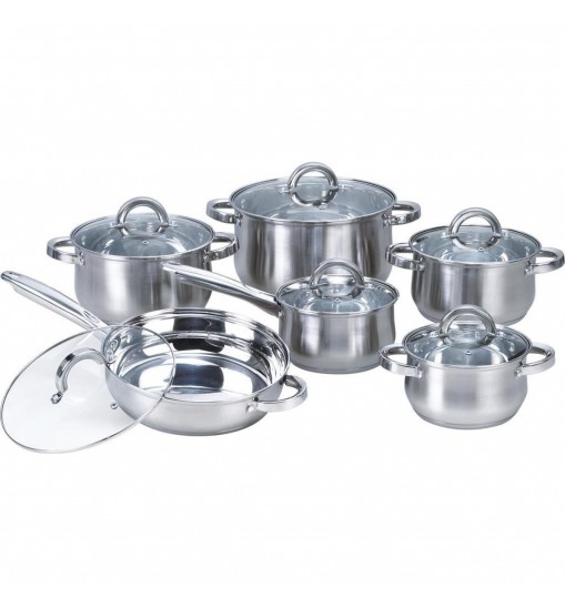 12 Piece Stainless Steel Cookware Set