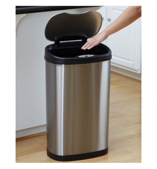 Stainless Steel 13 Gallon Touchless Kitchen Trash Can