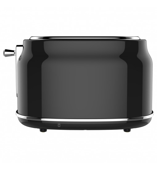 Frigidaire ETO102-BLACK 2-Slice 900-Watt Retro Stainless Steel Toaster (Black)