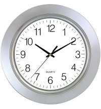 Timekeeper 6450 13" Chrome Bezel Round Wall Clock