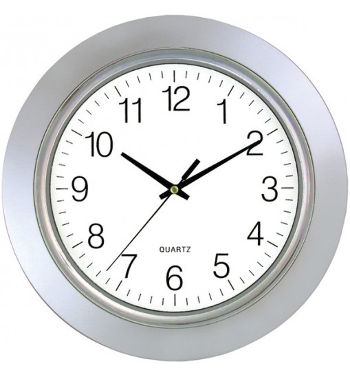 Timekeeper 6450 13" Chrome Bezel Round Wall Clock