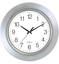 Timekeeper 6450 13" Chrome Bezel Round Wall Clock