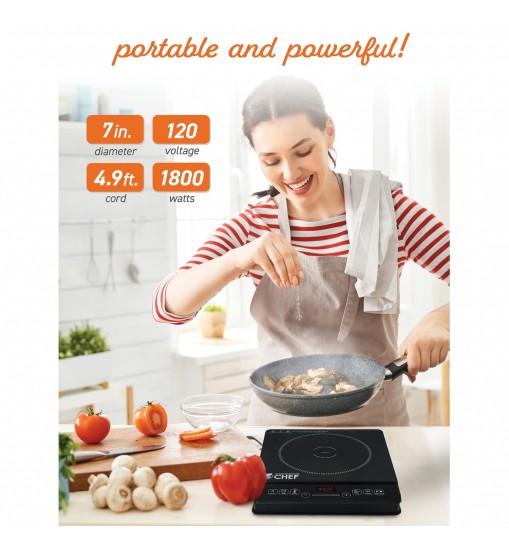 Commercial Chef CHC18MB 1,800-Watt Induction Cooker