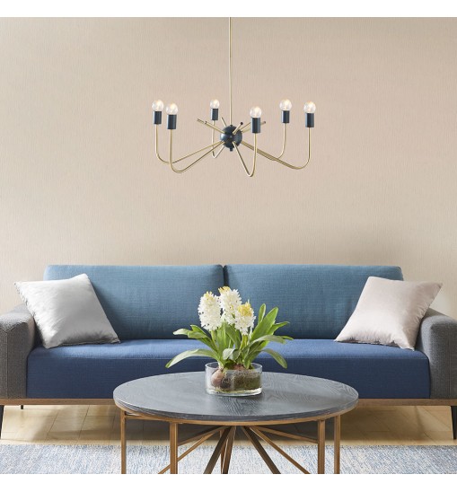 Alexis 6-Light Metal Chandelier