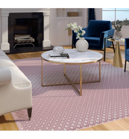 Merriam Pink/Ivory Area Rug 5x8