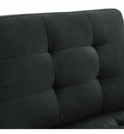 Single Chair for Modular Sectional,Black Velvet (26.5"x31.5"x36")