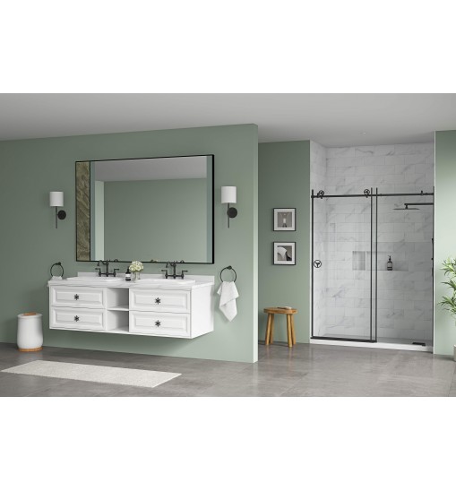 72*23*21in Wall Hung Doulble Sink Bath Vanity Cabinet Only in Bathroom Vanities without Tops