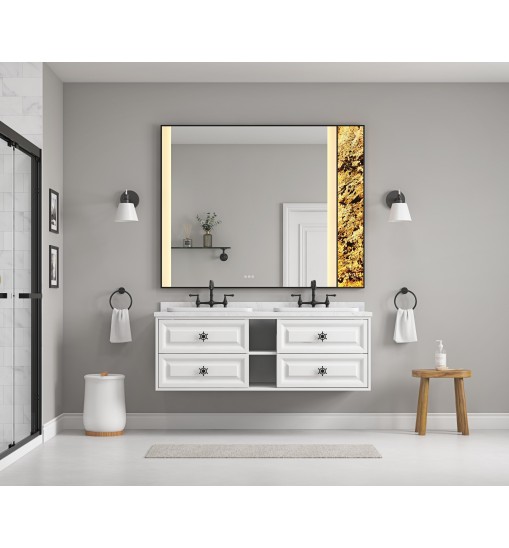 60*23*21in Wall Hung Doulble Sink Bath Vanity Cabinet Only in Bathroom Vanities without Tops