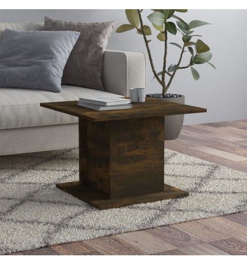 Coffee Table Smoked Oak 21.9"x21.9"x15.7" Engineered Wood