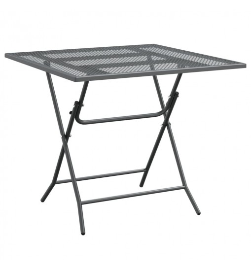 Patio Table 31.5"x31.5"x28.3" Expanded Metal Mesh Anthracite