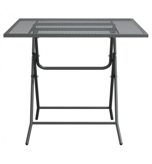 Patio Table 31.5"x31.5"x28.3" Expanded Metal Mesh Anthracite