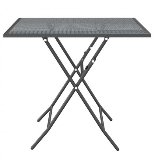 Patio Table 31.5"x31.5"x28.3" Expanded Metal Mesh Anthracite