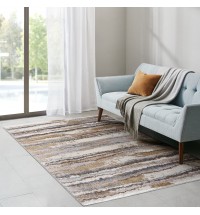 Riley Watercolor Abstract Stripe Woven Area Rug