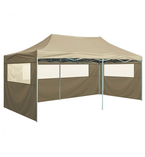 Professional Folding Party Tent with 4 Sidewalls 9.8'x19.7' Steel Cream